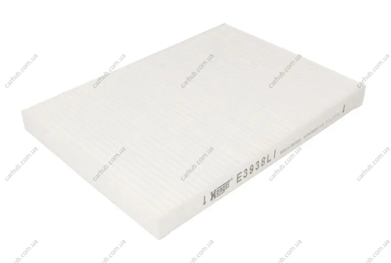 Фільтр салону RVI C, K, T VOLVO FH, FH II, FH III, FH16 II, FH16 III, FM II, FM III, FMX, FMX II, FMX III 09.05- HENGST FILTER E3938LI (фото 1)