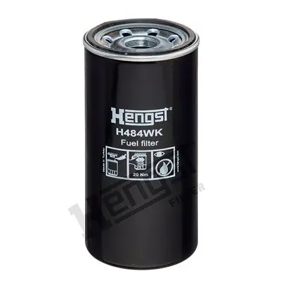 Паливний фільтр RVI C, D, K, T VOLVO 9700, 9900, B11, FH II, FH III, FH16 II, FH16 III, FM II, FM III, FMX, FMX II, FMX III D11A-330-DXi13520 01.10- HENGST FILTER H484WK (фото 1)