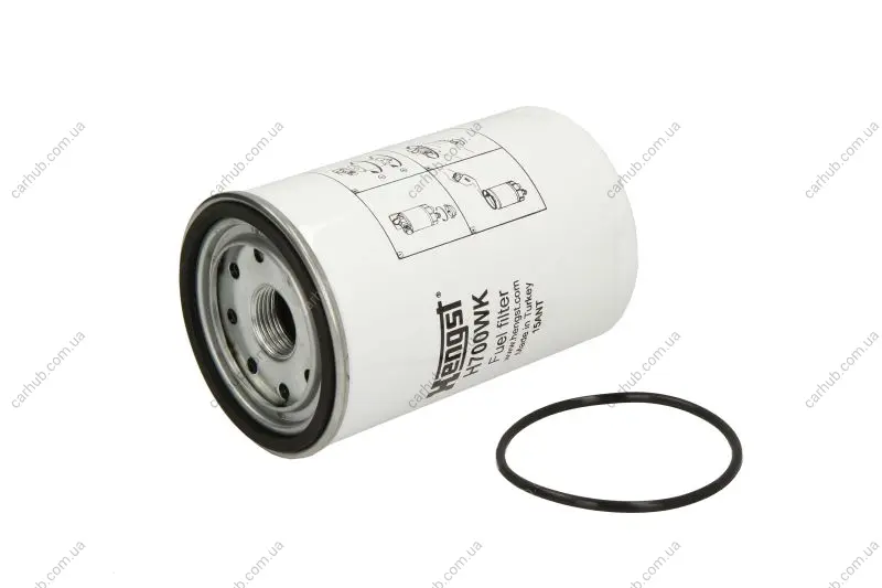 Паливний фільтр RVI KERAX, MAGNUM, PREMIUM, PREMIUM 2 VOLVO 7700, 8300, 8500, 8700, 9300, 9400, 9500, 9700, 9900, B11, B12, B9, FH, FH12, FH16, FH16 II, FL, FM, FM II D11A-370-DXi13 01.98- HENGST FILTER H700WK (фото 1)