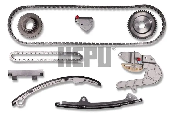 Комплект ГРМ (ланцюг + шестерня) NISSAN PRIMERA, TEANA I, X-TRAIL I, X-TRAIL II 2.0/2.5 07.01- HEPU HEP21-0432 (фото 1)