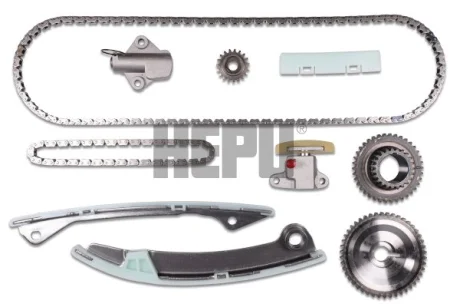 Комплект ГРМ (ланцюг + шестерня) NISSAN QASHQAI I, SENTRA VI, TIIDA, X-TRAIL II RENAULT CLIO III, FLUENCE, GRAND SCENIC III, LAGUNA III, LATITUDE, MEGANE, MEGANE III 1.8/2.0/2.0ALK 09.04- HEPU HEP21-0435