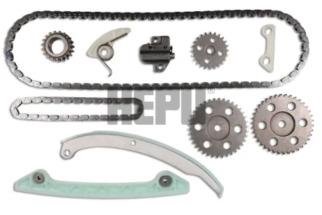 Комплект ГРМ (ланцюг + шестерня) VOLVO C30, S40 II, V50, V70 III FORD C-MAX, FIESTA V, FOCUS C-MAX, FOCUS II, GALAXY II, GALAXY MK II, MAVERICK, MONDEO III, MONDEO IV, S-MAX 1.8-2.3 10.00- HEPU HEP21-0457