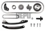Комплект ГРМ (ланцюг + шестерня) DACIA DOKKER, DUSTER, LODGY, LOGAN II, LOGAN MCV II, SANDERO II NISSAN JUKE, MICRA IV, MICRA V, PULSAR, QASHQAI II RENAULT CAPTUR I, CLIO IV 0.9-1.4 02.09- HEPU HEP21-0509 (фото 1)