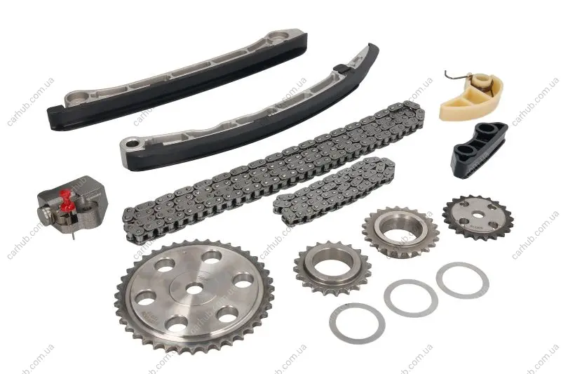 Комплект ГРМ (ланцюг + шестерня) VOLVO C30, S40 II, V50, V70 III FORD C-MAX, FOCUS II, GALAXY II, MAVERICK, MONDEO IV, S-MAX MAZDA 3, 5, 6, CX-7 1.8-2.3 03.04- HEPU HEP21-0521 (фото 1)