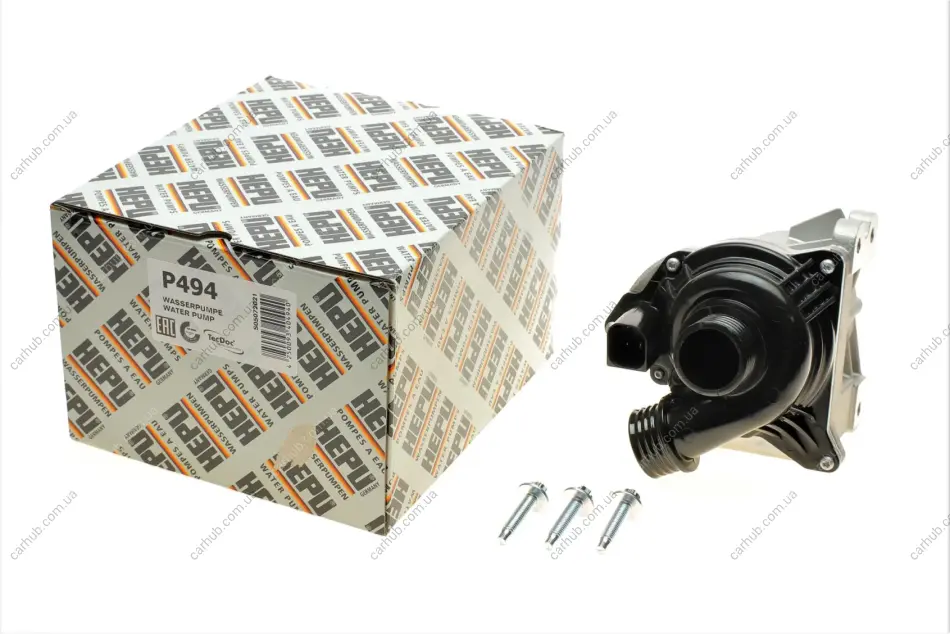 Помпа води BMW 3 (E90)/5 (F10)/X5 (E70)/X6 (E71/E72) 06-16 N55 B30/N54 B30 (Aftermarket version) HEPU P494 (фото 1)