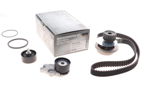 Комплект ГРМ + помпа Daewoo Lanos 1.6 16V 97-/Nexia 1.5 16V 95-97 (127x25.4) HEPU PK07930
