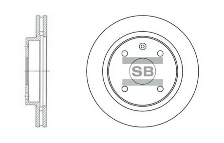 Гальмівний диск Hi-Q (SANGSIN) SD3009