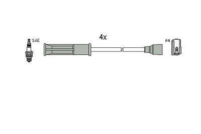 Комплект проводов зажигания HITACHI 134516