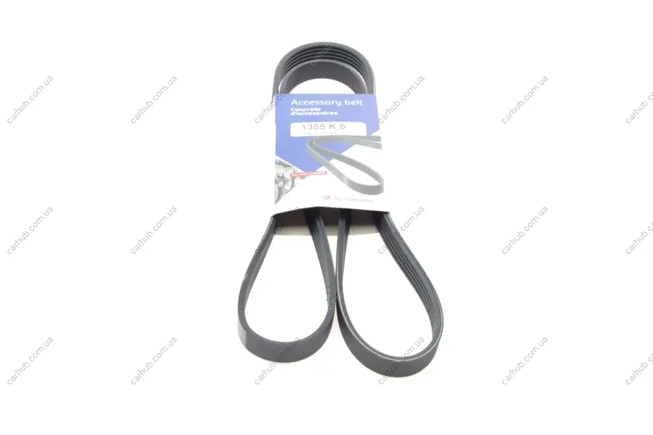 Ремінь генератора Opel Astra/Corsa 1.0/1.2/1.4 00-/Suzuki Wagon R 1.0/1.2 04-05 (5PK1355) HUTCHINSON 1355 K 5 (фото 1)