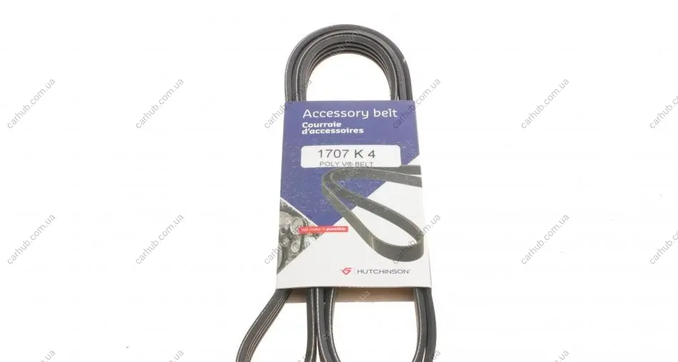 Ремінь генератора Toyota Yaris 1.0 99-05 HUTCHINSON 1707 K 4 (фото 1)