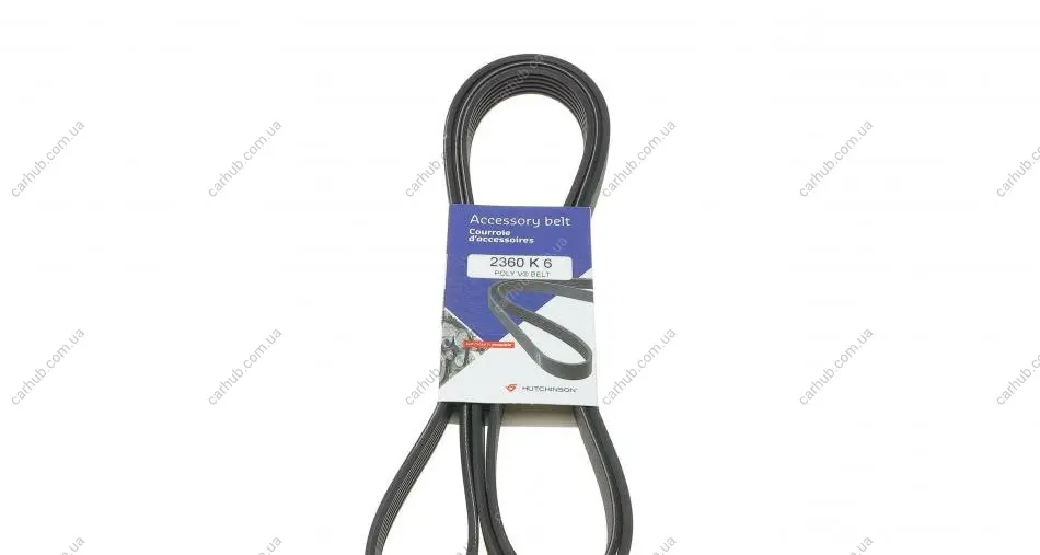 Ремінь генератора MB W124/W164 (6PK2360) HUTCHINSON 2360 K 6 (фото 1)