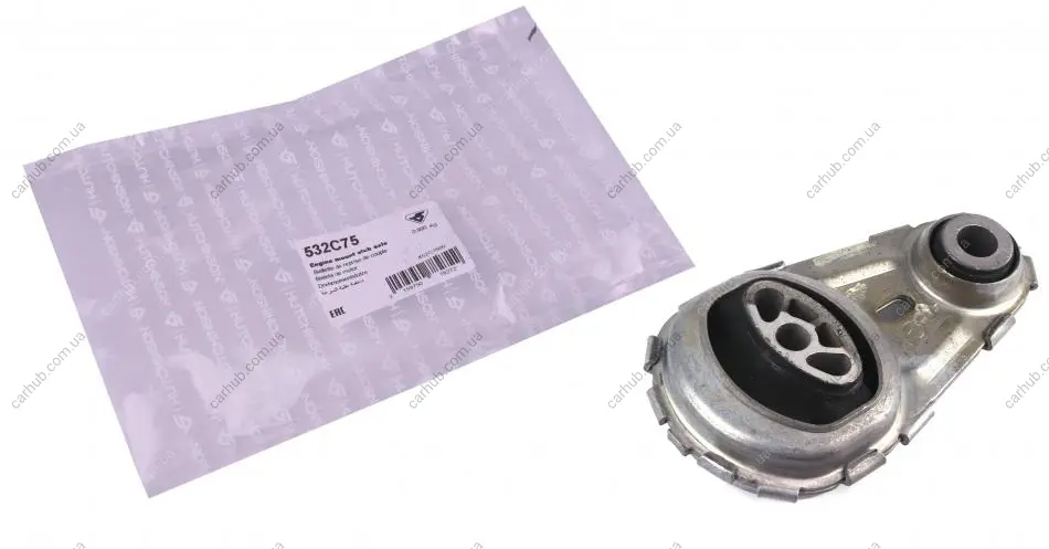 Подушка двигуна (задня/нижня) Renault Megane/Scenic 1.5dCI 09- (косточка) HUTCHINSON 532C75 (фото 1)