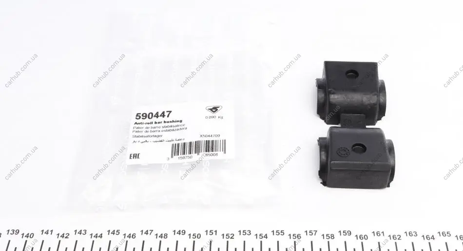 Втулка стабілізатора (переднього) Citroen C5/Peugeot 407 04-/508 10- (d=24.5mm) HUTCHINSON 590447 (фото 1)