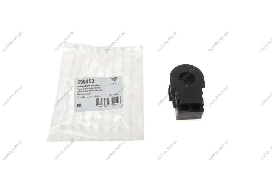 Втулка стабілізатора (переднього) Nissan Juke/X-Trail/Renault Koleos 08- (d=23mm) HUTCHINSON 590453 (фото 1)