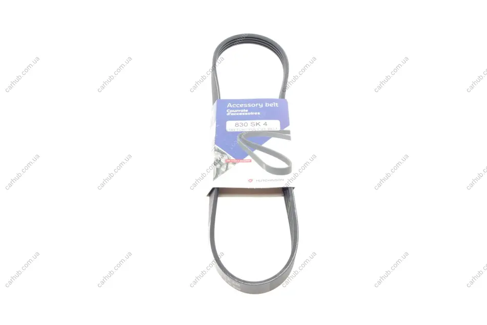 Ремінь генератора BMW 5 (E60) 2.5/3.0D 04-10 (M57) (4PK830) HUTCHINSON 830 SK 4 (фото 1)