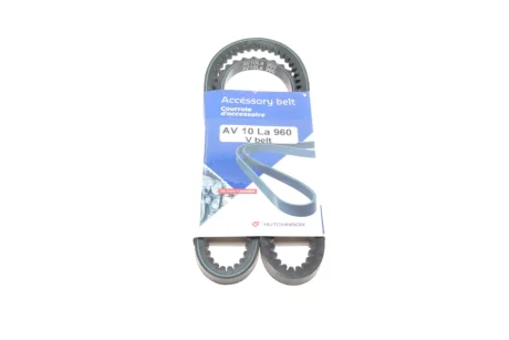 Ремінь генератора BMW 3/VW Passat 1.6TD/1.9D 88-93 (10x960) HUTCHINSON AV 10 LA 960