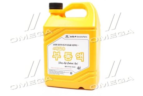 Антифриз-концентрат Hyundai/Kia Long Life Coolant, 4 л, червоний Hyundai/Kia/Mobis 0710000401
