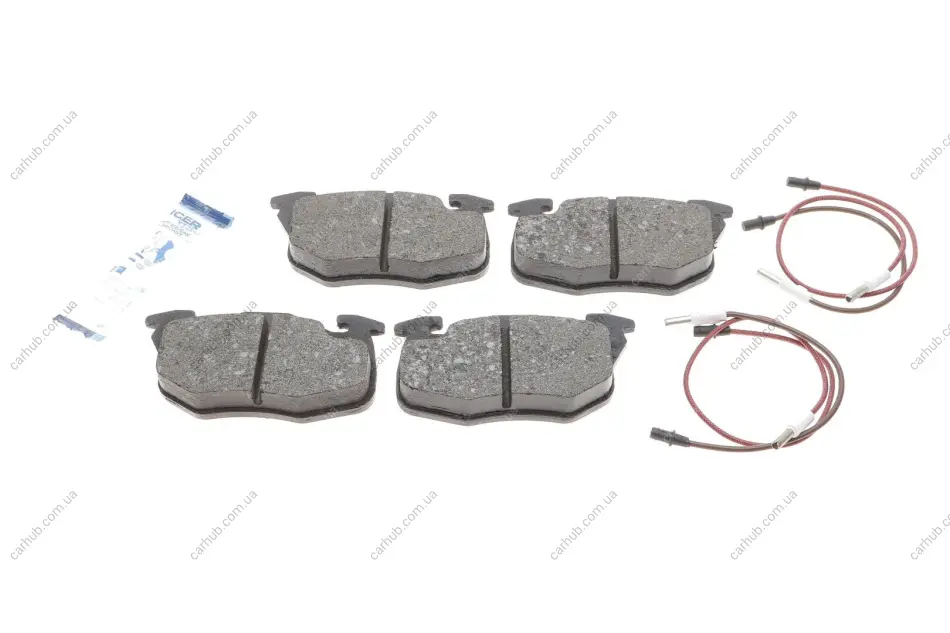 Колодки гальмівні (передні) Peugeot 106/306 91-04 (+датчики L=180mm/305mm) ICER 180866 (фото 1)