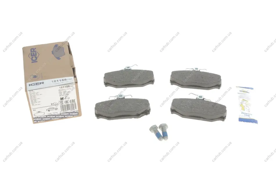 Колодки гальмівні (задні) Volvo S70/S90/V70/V90/XC70 96-02 ICER 181155-700 (фото 1)