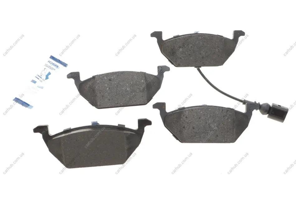 Колодки гальмівні (передні) Audi A3/Skoda Fabia/Octavia 96-13/VW Caddy 04-15/Golf 97- (+датчик) ICER 181349 (фото 1)