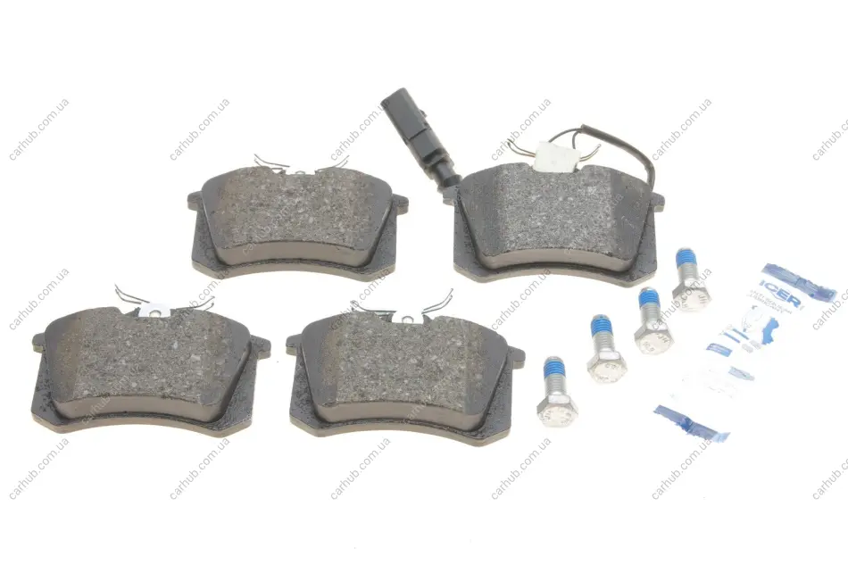 Колодки гальмівні (задні) Ford Galaxy 95-06/VW Sharan/Seat Alhambra 95-10/Ibiza 03-08 (+датчик) ICER 181387-700 (фото 1)