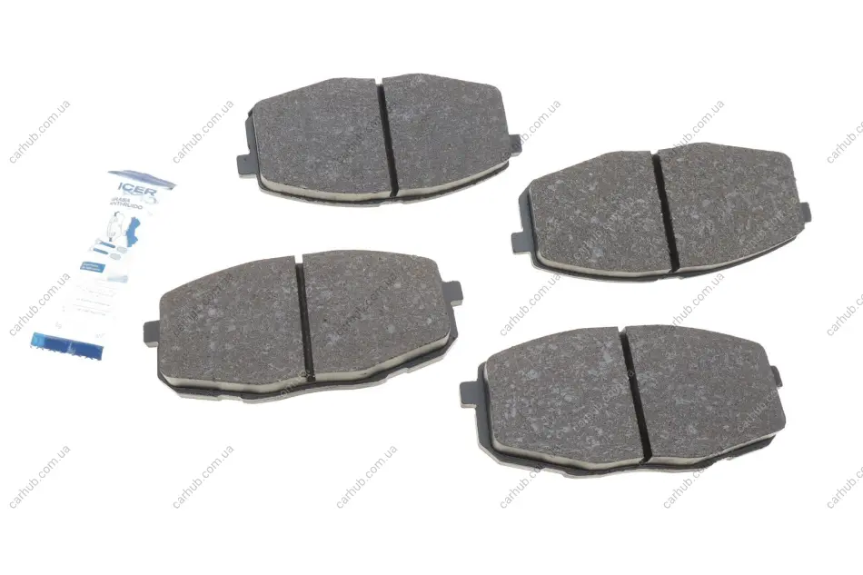 Колодки гальмівні (передні) Hyundai i30 07-12/Kia Cee\'d 06-/Carens 02-/Cerato 09-/Soul 14- ICER 181540 (фото 1)
