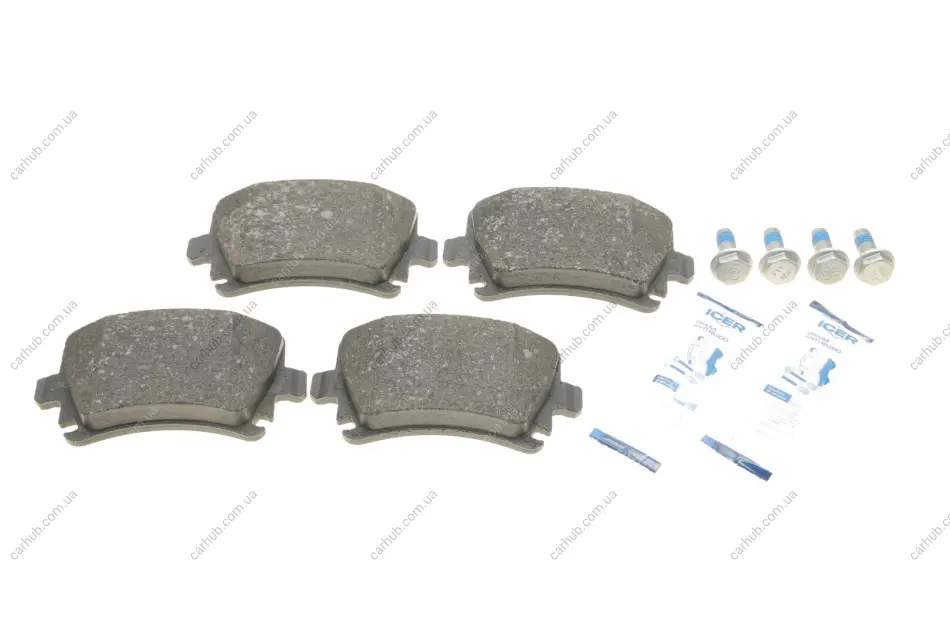 Колодки гальмівні (задні) Audi A3/A4/A6/VW Caddy/Touran 04-15/Golf/Passat/Skoda Octavia 03-/SuperB ICER 181600-703 (фото 1)