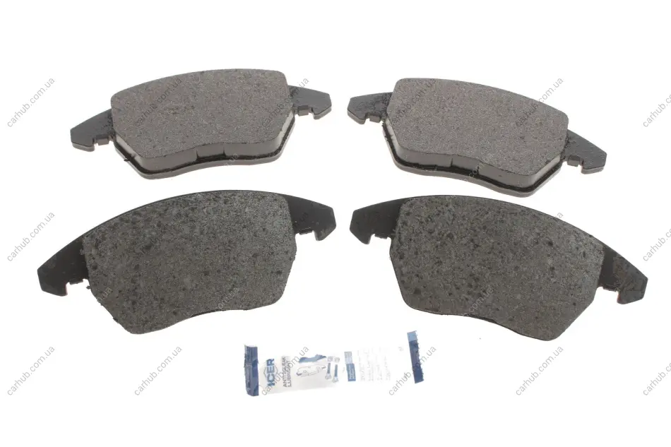Колодки гальмівні (передні) Citroen C4 04-11/Peugeot 207/308 07-14/208 12-/307 03-09/3008 09-16 ICER 181637 (фото 1)