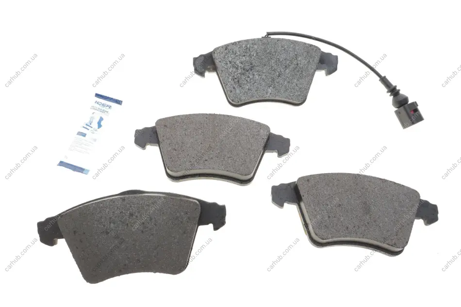 Колодки гальмівні (передні) VW T4 92-03/T5 03-15/T6 15-/Multivan V/VI 03- (+датчик) ICER 181779 (фото 1)