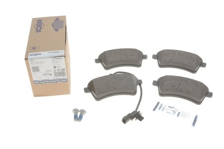 Колодки гальмівні (передні) Renault Kangoo/Nissan NV 250 08- (+датчики) ICER 181854-203
