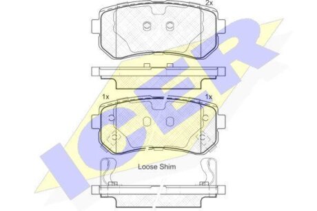 Фото колодки гальмівні (задні) Hyundai i20 08-15/ix20 10- ICER 181948 Колодки гальмівні (задні) Hyundai i20 08-15/ix20 10- ICER 181948