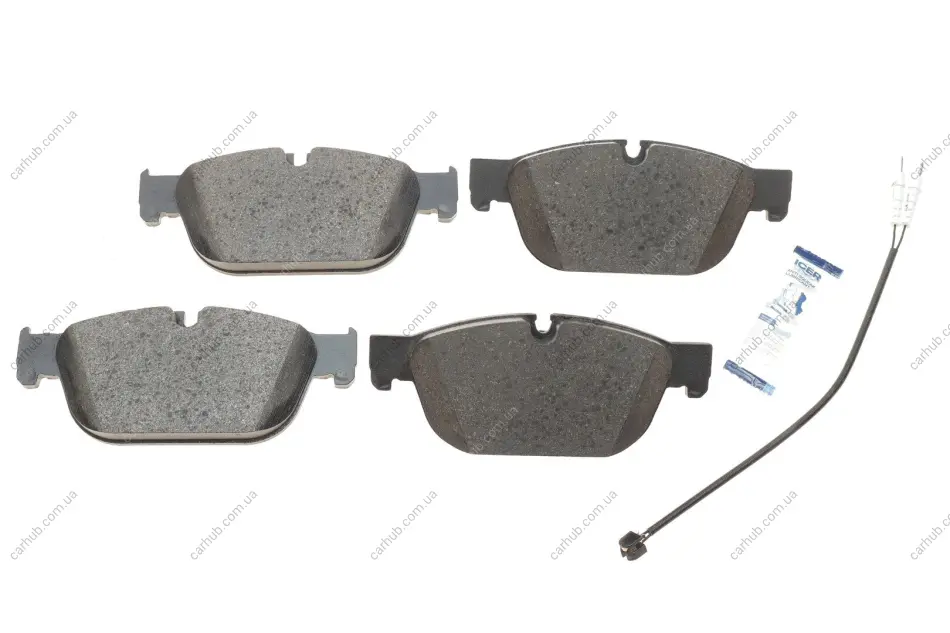 Колодки гальмівні (передні) Citroen C4/C5/C6/Peugeot 308/407/508 09- (+датчик) ICER 181969 (фото 1)