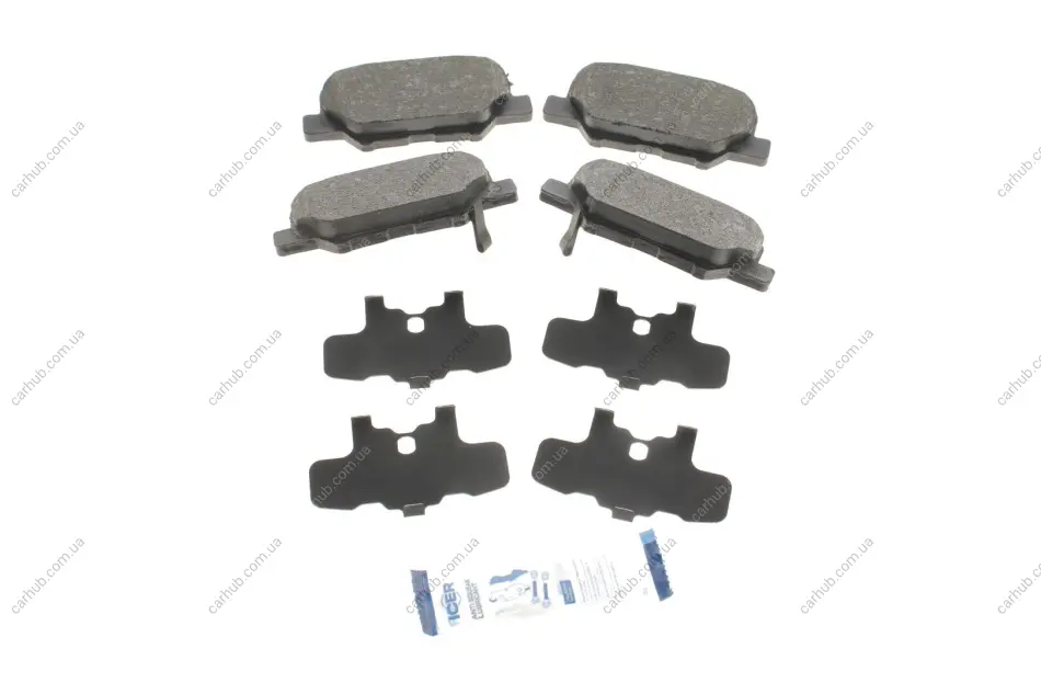 Колодки гальмівні (задні) Citroen C4 Aircross/Mazda 6/Mitsubishi Outlander III/Peugeot 4008 12- ICER 182118 (фото 1)