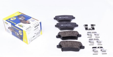 Фото колодки гальмівні (задні) Hyundai i30 III 16-/Kia Cee\'d/Pro Cee\'d 18-/Xceed 19- ICER 182318 Колодки гальмівні (задні) Hyundai i30 III 16-/Kia Cee\'d/Pro Cee\'d 18-/Xceed 19- ICER 182318