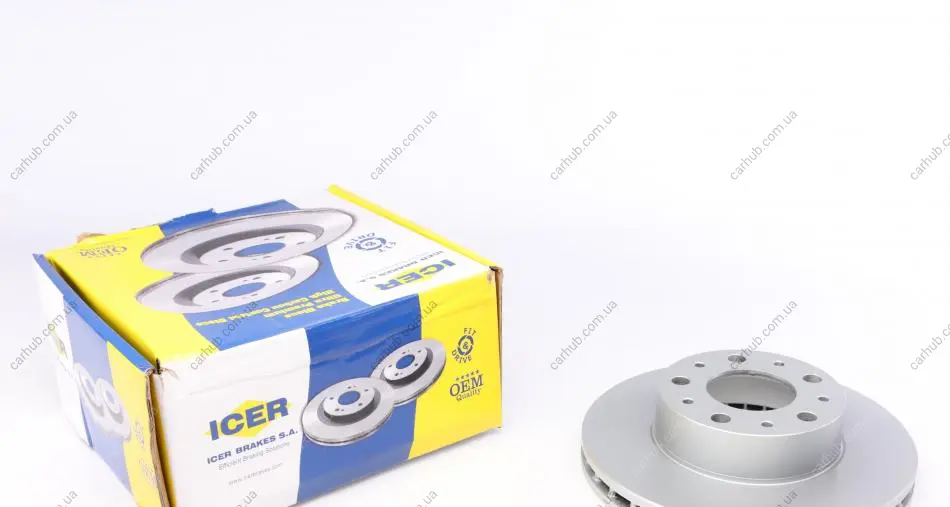 Диск гальмівний (передній) Citroen Jumper/Fiat Ducato/Peugeot Boxer 06- (280x28) (з покр.) (вент.) ICER 78BD5622-2 (фото 1)