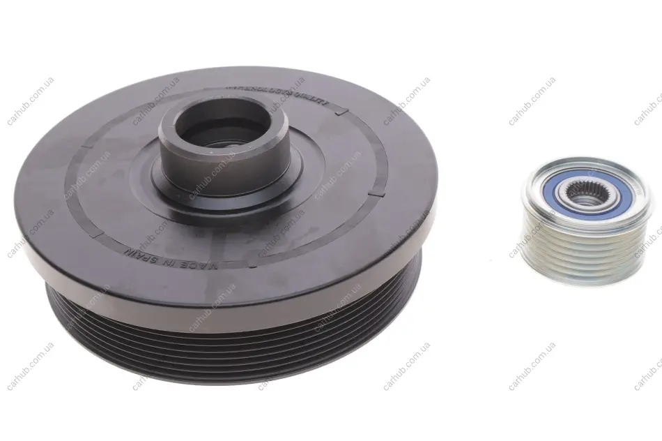 Шків колінвалу + шків генератора BMW 5/7/X5/X6 2.5-4.0D 08- (7PK) IJS GROUP 17-1137KIT (фото 1)
