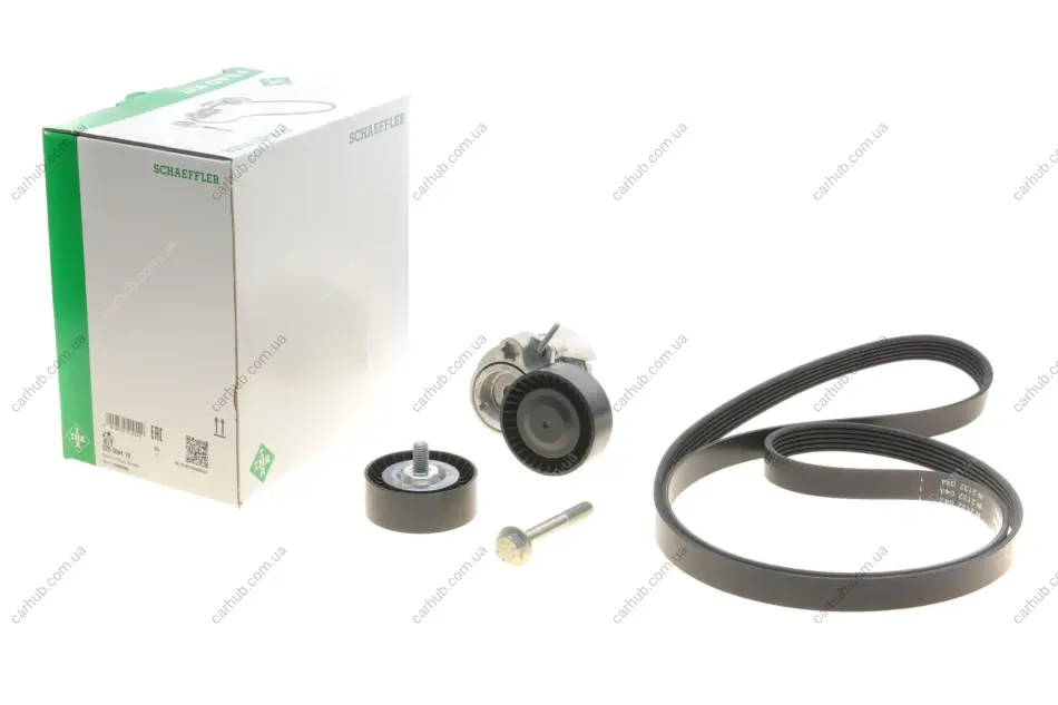 Комплект ременя генератора BMW 1 (E87/E88)/3 (E46/E90)/5 (E60) 1.6-2.0 01-10, N46B20, (6PK1870) INA 529 0044 10 (фото 1)