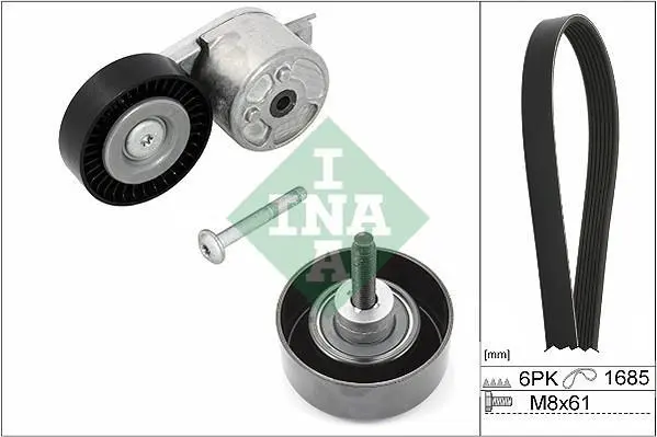 Комплект ременя генератора Ford Mondeo IV/Galaxy 1.8TDCi 06-15 (6PK1685) INA 529 0218 10 (фото 1)