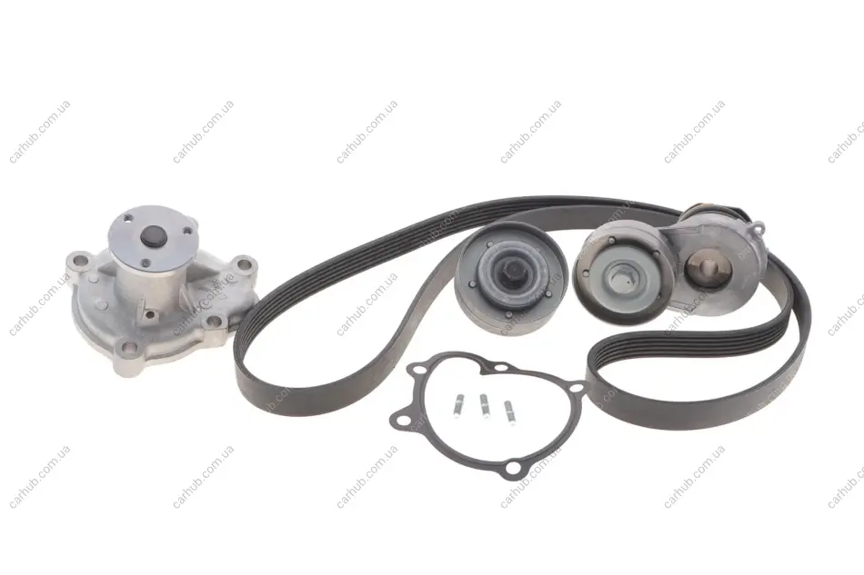 Комплект ременя генератора + помпа Opel Astra H/Zafira B 1.7D 07- (6PK1605) INA 529 0330 30 (фото 1)