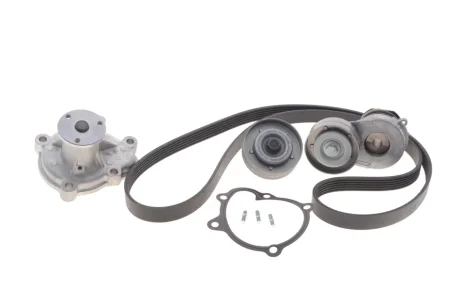 Комплект ременя генератора + помпа Opel Astra H/Zafira B 1.7D 07- (6PK1605) INA 529 0330 30