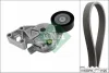 Комплект поликлинових ременів (з роликами) AUDI A3 FORD GALAXY I SEAT ALHAMBRA, LEON, TOLEDO II SKODA OCTAVIA I VW BORA, BORA I, GOLF IV, MULTIVAN T5, NEW BEETLE, SHARAN 1.9D 03.95-12.10 INA 529 0465 10 (фото 1)
