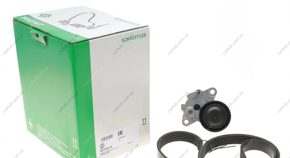 Комплект ременя генератора VW Golf VII/Passat B8/Tiguan 2.0TSI 13-, (6PK 1130) INA 529 0476 10 (фото 1)