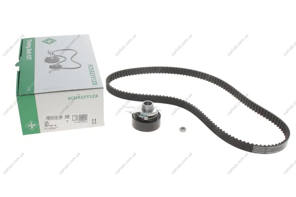 Комплект ГРМ (ремінь + ролик) SEAT CORDOBA, CORDOBA VARIO, IBIZA II, INCA SKODA FELICIA I, FELICIA II, OCTAVIA I VW CADDY II, GOLF III, POLO, POLO III, POLO III CLASSIC, VENTO 1.4/1.6 09.92-09.04 INA 530 0167 10 (фото 1)