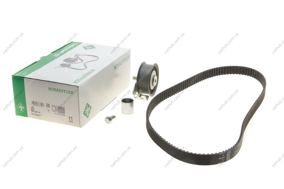 Комплект ГРМ (ремінь + ролик) AUDI A3, A6 C5, TT SEAT ALHAMBRA, LEON, TOLEDO II SKODA OCTAVIA I VW BORA, BORA I, GOLF IV, NEW BEETLE, SHARAN 1.8 09.96-12.10 INA 530 0344 10 (фото 1)