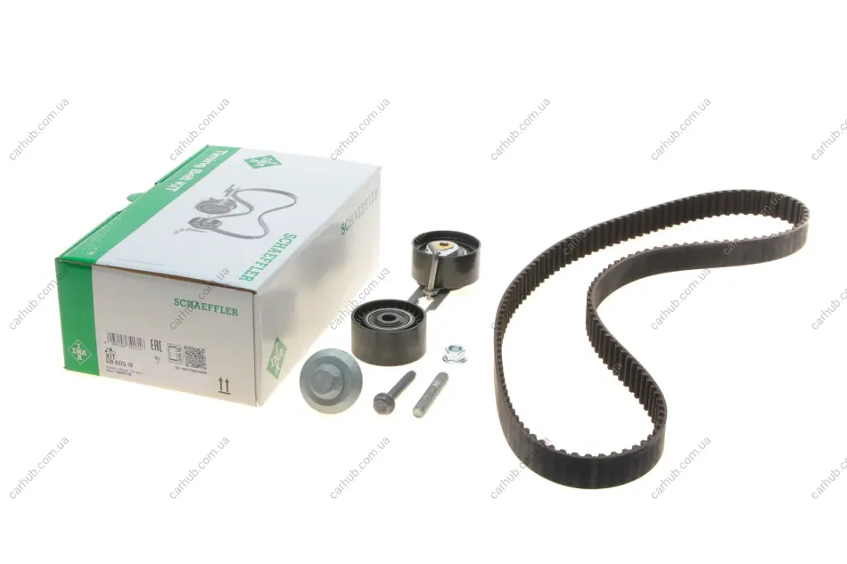 Комплект ГРМ (ремінь + ролик) VOLVO C30, S40 II, S80 II, V50, V70 III CITROEN BERLINGO, BERLINGO MULTISPACE, C2, C3 I, C3 II, C3 PICASSO, C4, C4 GRAND PICASSO I, C4 I 1.4D/1.6D 10.03- INA 530 0375 10 (фото 1)