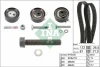 Комплект ГРМ (ремінь + ролик) VOLVO 850, S70, S80 I, V70 I, V70 II VW CALIFORNIA T4 CAMPER, CRAFTER 30-35, LT 28-35 II, LT 28-46 II, TRANSPORTER T4 2.5D 08.95-05.13 INA 530 0484 10 (фото 2)