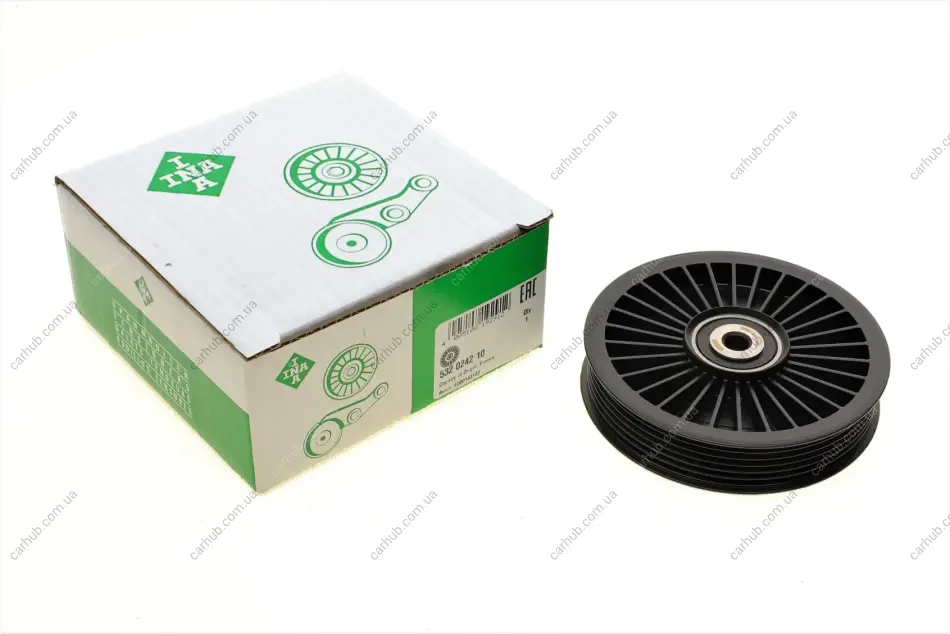Ролик генератора Volvo C70/S40/S60/S70/S80 2.0-2.5 00-10 (d=119) (паразитний) (6PK) INA 532 0242 10 (фото 1)