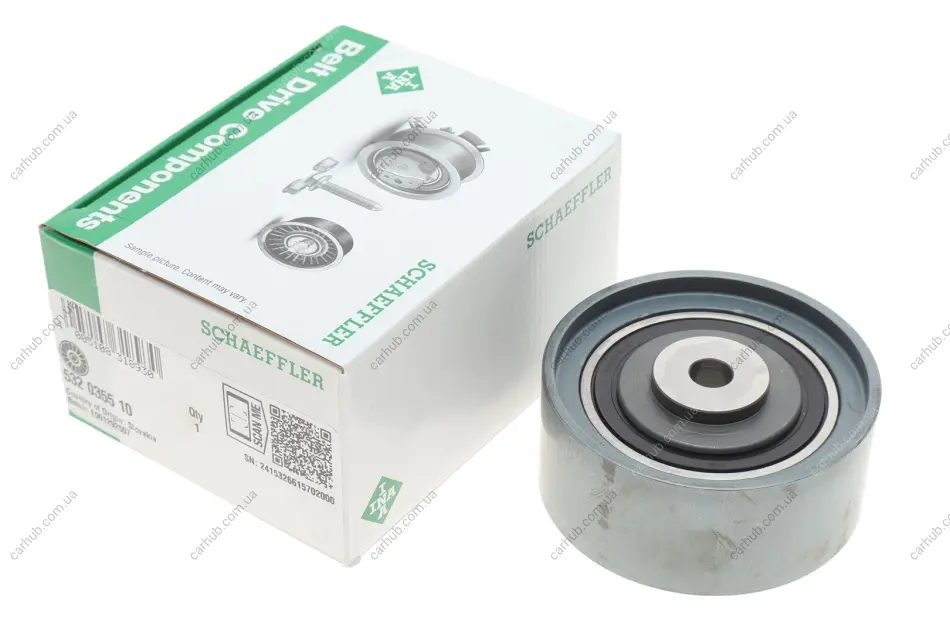 Паразитний ролик ременя ГРМ AUDI A3, A4 ALLROAD B8, A4 B7, A4 B8, A5, A6 C6, Q5, TT CHRYSLER SEBRING DODGE AVENGER, CALIBER, JOURNEY JEEP COMPASS, PATRIOT MITSUBISHI GRANDIS 2.0D 02.03- INA 532 0355 10 (фото 1)