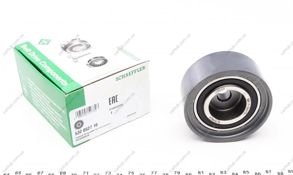 Паразитний ролик ременя ГРМ AUDI A3, COUPE B3 SEAT ALTEA, ALTEA XL, LEON, TOLEDO III SKODA OCTAVIA II, SUPERB II VW GOLF PLUS V, GOLF V, JETTA III, PASSAT B6, TOURAN 1.9D/2.0D/2.8 09.91-07.15 INA 532 0527 10 (фото 1)