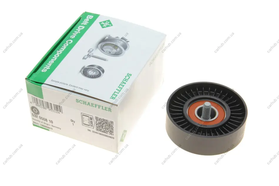 Ролик генератора Land Rover Freelander/Volvo S60/S80/V60/V70/XC60/XC90 06-18 (паразитний) (76х26) INA 532 0558 10 (фото 1)